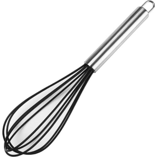 Silicone Kitchen Whisk,10 Inch Silicone Whisk Egg Beater, Very Sturdy Kitchen Wire Balloon 600ºF Heat Resistant