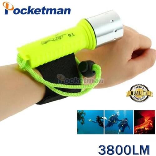 8000LM LED Diving Flashlight Diving Light Underwater Diving Torch Scuba Light Diving Flashlights