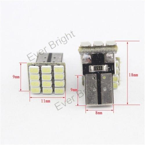 Universal Car Accessories Bright White T10 1206 12 SMD 12 LED Car Wide Light Map Reading Lamp Bulb