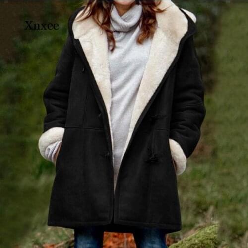 Women Loose Winter Jacket Casual Solid Color Warm Oversize Coat Female Hooded Long Sleeve Plus Size Fashion Outwear S-5Xl