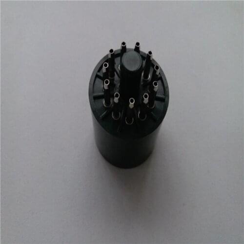1pcs bakelite tube socket 11 pin seat tube socket silver foot PCB for tube amplifier