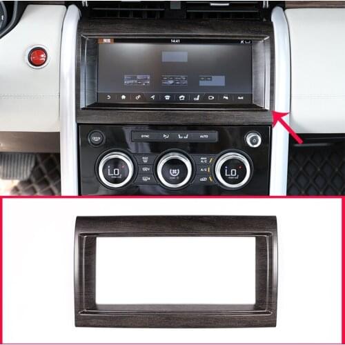 1 Pcs For Land Rover Discovery 5 LR5 L462 2017 2018 ABS Interior Navigation box Frame Cover Trim Oak Grain