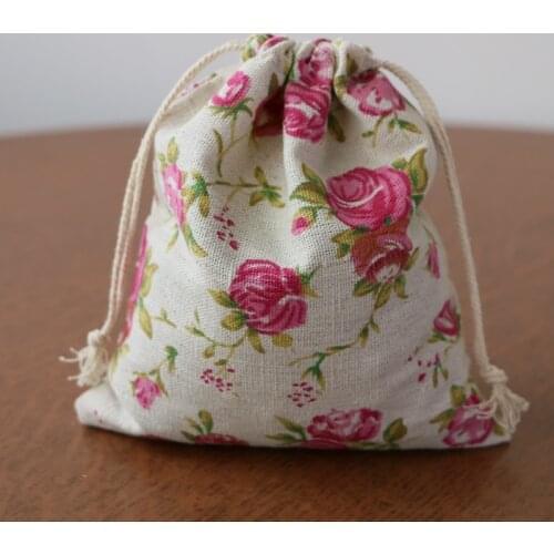 2016 Cotton Linen Pouch 50pcs/Lot 14x16cm Fabric Wedding Gift Bags For Jewelry Packaging