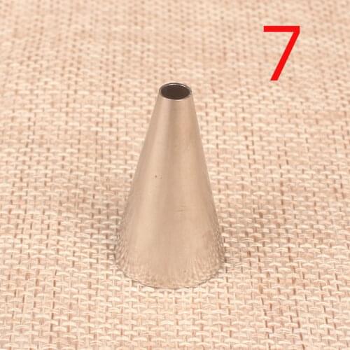 7# Small round Hole Bubble Decorating Mouth 304 Stainless Steel Baking DIY Cake Tool Small Number