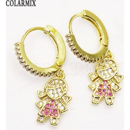 8 Pairs Fashion Zirconia Girls earrings Tiny girls drop earrings fashion jewelry earrings women earrings 8274