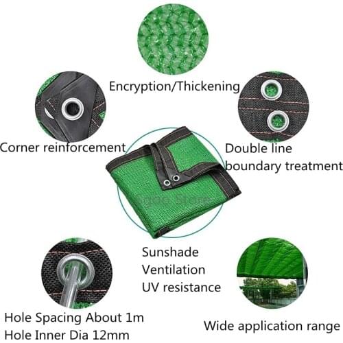 Anti-UV HDPE Green Sun Shading Net Garden Greenhouse Outdoor Swimming Pool Shading Net Succulent Plant Sun Shade Cooling Sun Net