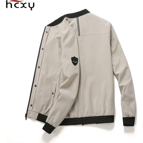 HCXY Free shipping Mens Casual Jacket Coat 2019 Spring Autumn Men Baseball Jacket Male Outwear Clothing Simple Elegent Fashion