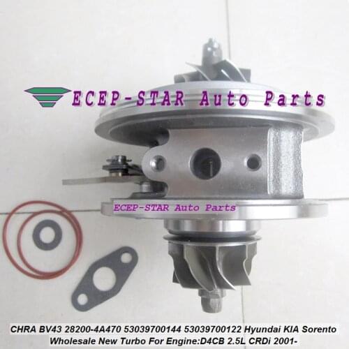 Turbo Cartridge CHRA BV43 53039700226 53039700353 28230-4A700 28500-4A700 For Hyundai H-1 H1 Cargo TQ 2.5L CRDi 2497 125Kw 170HP