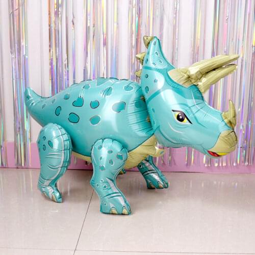 Large Dinosaur Foil Balloons Cute Assembled Standing Dinosaur Kids Birthday Party Decor Jungle Animal Children Toys Air Globos