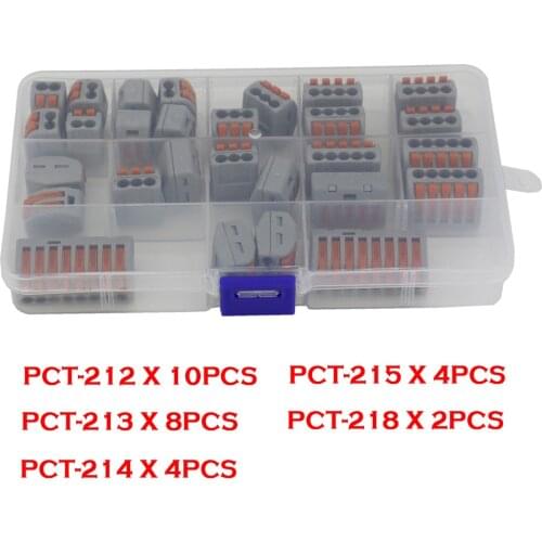28 PCS PCT-212/213/214/215/218 quick connection terminal universal soft and hard wire fast junction box