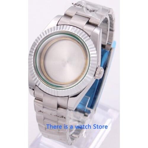 Bliger 40mm Stainless Steel Watch Case with Mineral Glass Fit ETA 2836 MIYOTA Movement