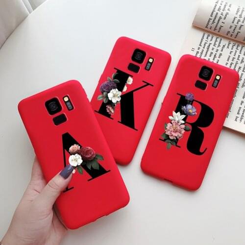 For Samsung S9 plus Phone case Letter Monogram Flower Silicone Soft Bumper Back Cover For Samsung Galaxy S9 S9plus S 9 plus Case