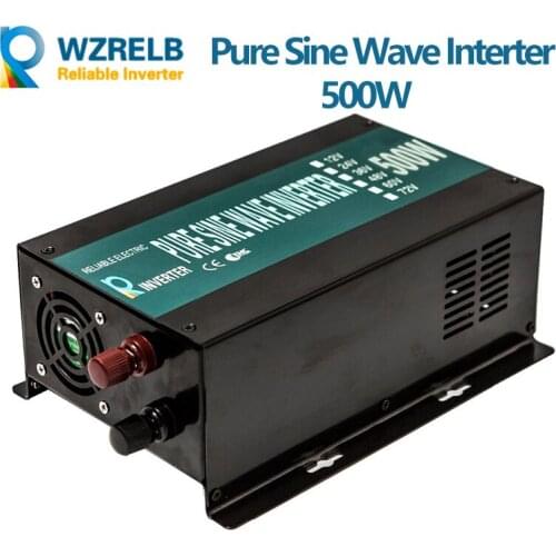 Pure Sine Wave Solar Inverter 500W 24V 220V Car Power Inverter Power Supply 12V 24V 48V 110V DC to 120V 230V 240V V/230V/240V AC