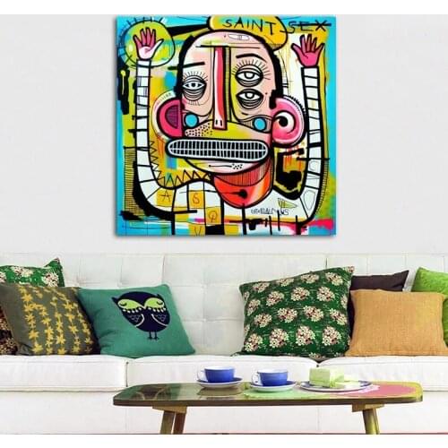 Graffiti Street Art Joachim Abstract Oil Paintings on Canvas Wall Art Cuadros Pictures Posters and Prints for Living Room Decor