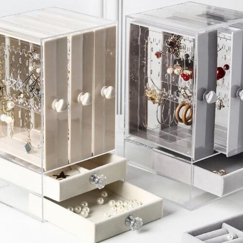 Earring Storage Box Female Earrings Earrings Earrings Display Stand Necklace Hand Jewelry Net Red Ins Wind Jewelry Storage Box