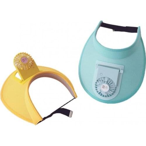 Summer Childrens Sun Hats Rechargeable Visor Caps With Fan UV Protection Parent-Child Summer Hat Empty Top Big Brim Caps New