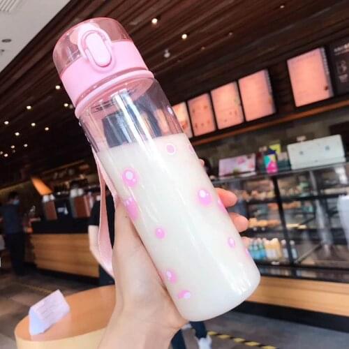 Summer 500ml Portable Leak-proof Water Cup Girl Bottle High Quality Tour Outdoor Bicycle Sports Drinking Plastic Water Bottles