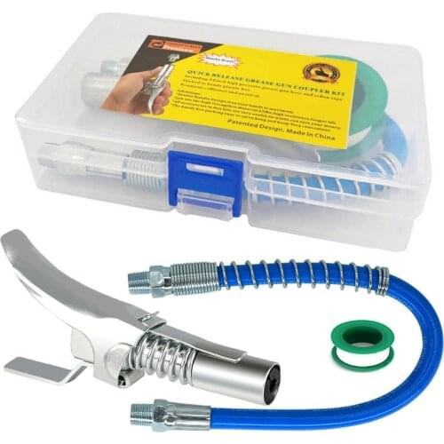 Grease Gun Coupler Quick Release Lock on Coupling Double Handle Design Car Repair Tool Longer Life Easy To Carry Gun Accessories