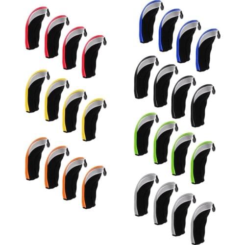 Pack of 4 Universal Golf Hybrid Cover 3,4,5,7,X Driver Hybrid Fairway Headcovers Golf Club Putter for Golf Accessories