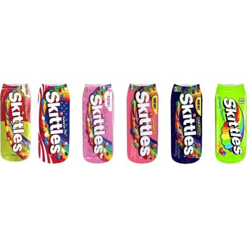 Rainbow Candy Socks Women 3D Print Happy Ankle Socks Ladies Men Colorful Female 100% Cotton 20cm Short Socks