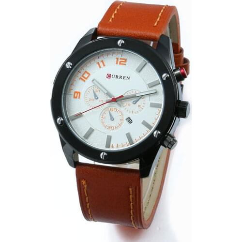 New Arrival CURREN Watch Brand Fashion Men Sports Watches Mens Quartz Date Leather Strap Military Army Waterproof Wrist watch
