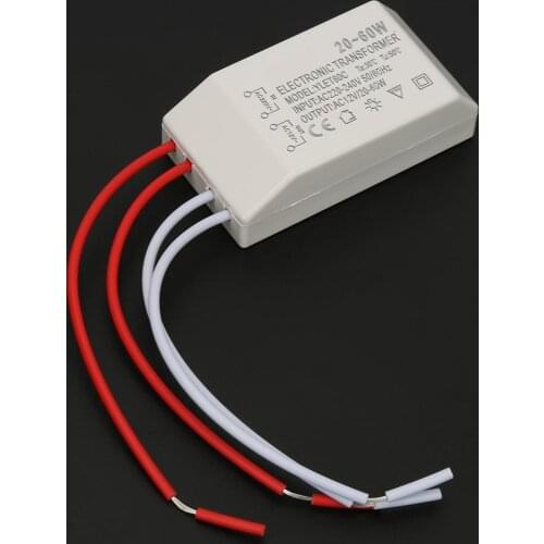 AC 220V to AC 12V Electronic Transformer Voltage Converter 20-60W Smart Power Supply Driver Dimming/Segmentation/Remote Control
