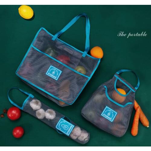 Kitchen Vegetable Onion Potato Storage Hanging Bags Hollow Breathable Mesh Bag Kitchen Garlic Ginger Mesh Storage Bags