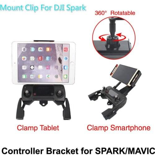 Foldable Phone Tablet Bracket Mount Clip For DJI Spark Remote Control DJI Mavic Air Monitor Holder Mavic Accessories