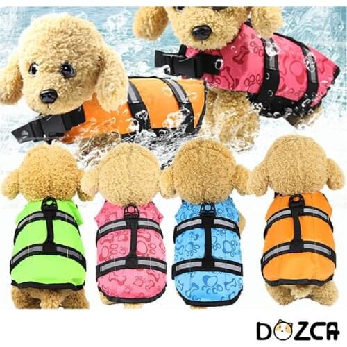 Dog Life Vest Summer Waterproof Adjustable Pet Life Jacket Dog Clothes for Small Medium Puppy Reflective Swimwear Pet Swimsuit