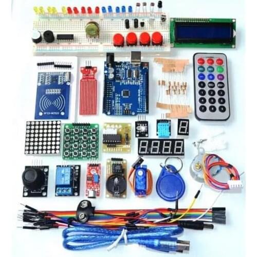 Free Shipping Upgraded Advanced Version Starter Kit the RFID learn Suite Kit LCD 1602 for WAVGAT UNO R3