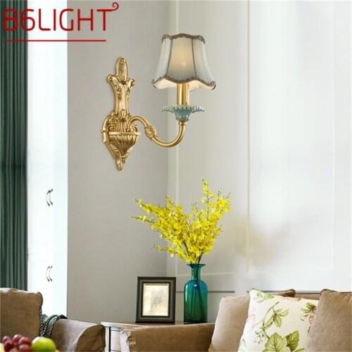 86LIGHT Copper Wall Lamp Sconce Modern Luxury Design Ceramic Light Indoor For Home Bedroom Corridor