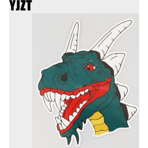 YJZT 10.7CM×13.9CM Decal Stylish Dragon Head Waterproof PVC Car Sticker 11C-0007