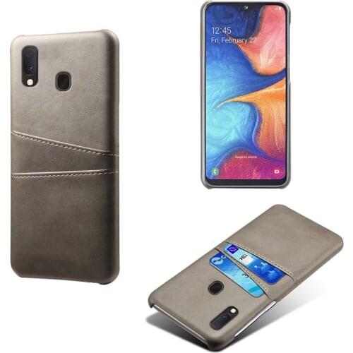 100pcs/lot Luxury Leather PU PC Card Holder Phone back cover case For Samsung A20e A2 core J2 pro A90