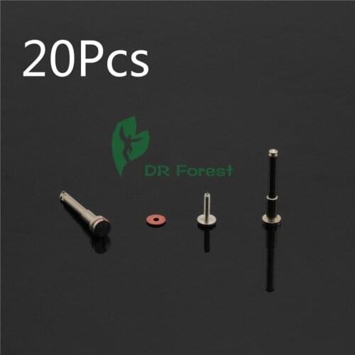 20pcs Small Mandrel For Dental Lab Polishing Shank Latch Type With Step