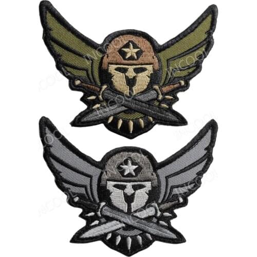 3D Embroidery Patch Spartan Medic Tactical EMT Combat Military Patches Emblem Appliques Embroidered Badges Drop Shipping
