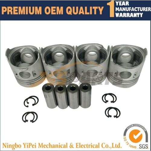 4set STD Piston For Mitsubishi 4D34 4D34T 3.9L Engine Gasket Kit Trucks