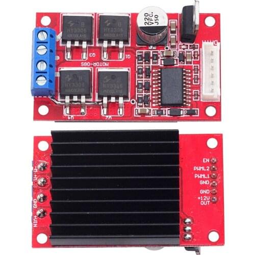 450W high-power DC motor drive board forward and reverse brake 12/24/36V can be full PWM 36V 15A
