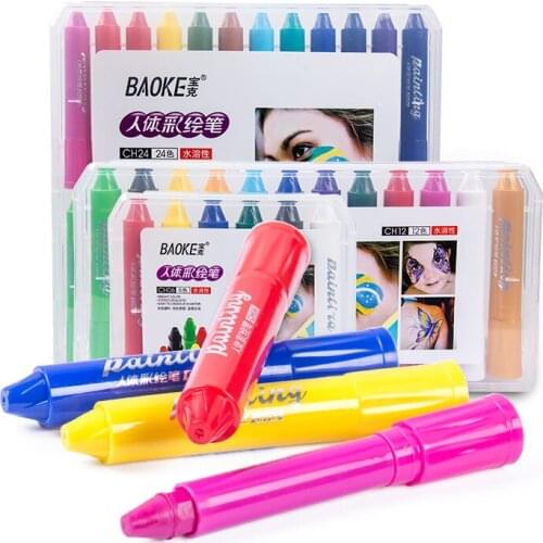 BAOKE Body painting pen children painted face stick painted face makeup crayon safe non-toxic washable Stationery Set