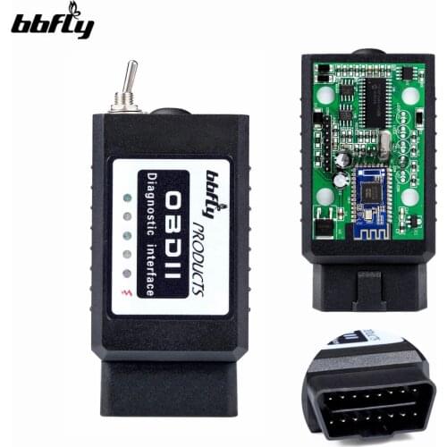 Bbfly-BB77102 ELM327 Bluetooth V1.5 modified OBD2 ELMconfig FOCCCUS Froscan OBD HS-CAN / MS-CAN Free Shipping