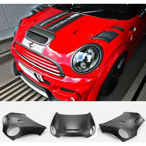 Suit For Cooper Mini s R56 Carbon Fiber Modified Perforated Hood, Engine Hood and Resin Head Cover