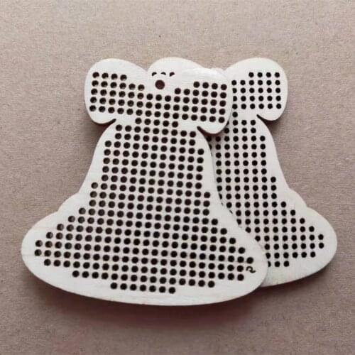 DIY Christmas Bells Handmade Wooden Cross Stitch Kits Arts And Crafts For Kids