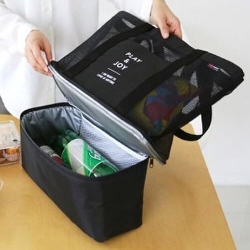 Outdoor Travel Swimming Double Beach Bag Dry and Wet Separation Toilet Bag Female Portable Yoga Fitness Mesh Storage Bag