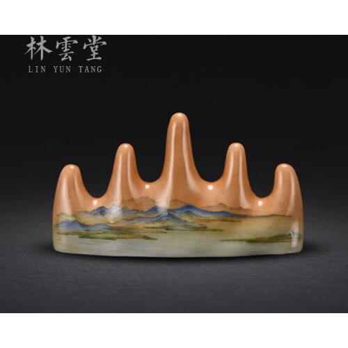 Li Jiang Shantu enamel marker pen mountain jingdezhen ceramics by hand the study decorate furnishing articles