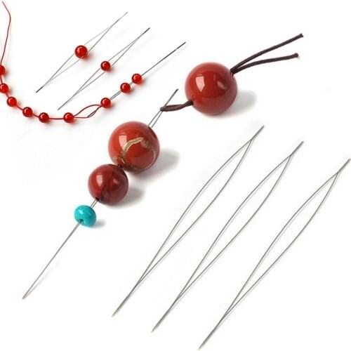 Open the Bead Needle DIY Beading Needles Supplies for Making Beads Handmade Pins Jewelry Accessories Tools 1PCS Beading Needles