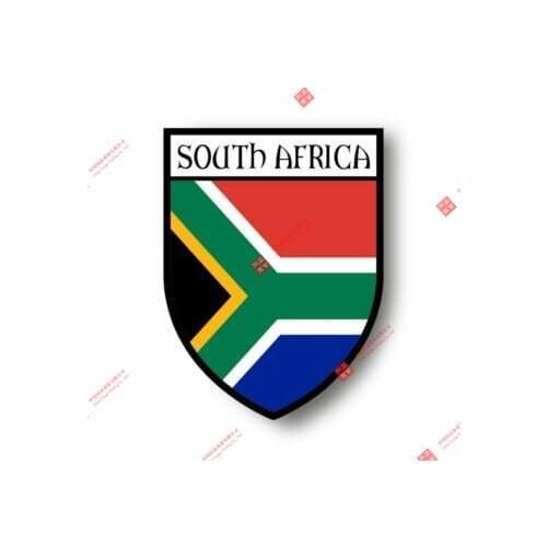 Personality Stickers Decal Souvenir Vinyl Car Shield City Flag World Crest South Africa Car Decal Decoration Laptop