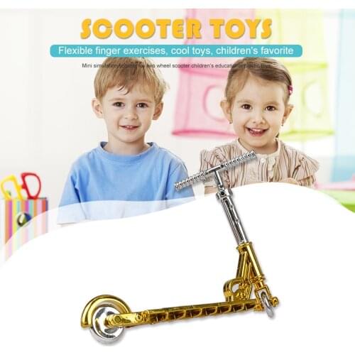 Mini Simulation Two Wheel Scooter Toys Children Finger Scooter Bike Educational Intellectual Plastic Toy for Kids Finger Toys
