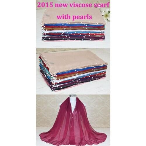 New fashion viscose scarf,Plain hijab with pearls,Muslim hijab,pearl scarf women,bandana,shawls and scarves,cape,british style