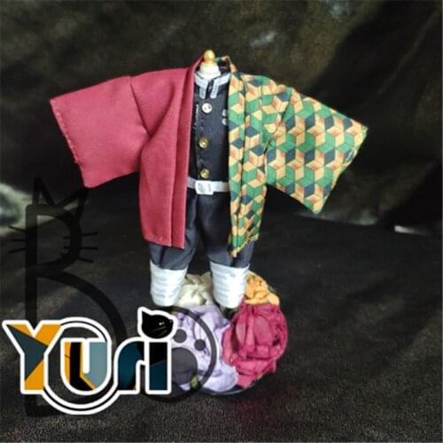 Yuri Handmade OB11 Doll Clothes Anime Demon Slayer Kimetsu No Yaiba Tomioka Giyuu Team Uniform Printing Clothing Cosplay Gift C