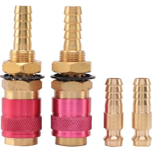 2Pcs/Set 8mm Quick Connector Fittings Water Cooled & Gas Adapter Fitting Hose for TIG Welding Torch Tools Accessories
