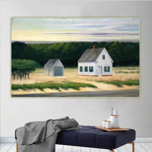 Cape Cod in October,1946, by Edward Hopper Canvas Oil Painting Art Aesthetic Picture Poster Wall Backdrop Decor Home Decoration